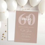 Minimale moderne uitnodiging van de 60ste verjaard<br><div class="desc">Deze minimalistische typografie van de 60ste verjaardag is perfect voor een modern verjaardagsfeest. Het eenvoudige ontwerp kenmerkt klassieke typografie met een modern gevoel. in elke kleur. Houd het ontwerp minimaal en elegant, zoals het is, of personaliseer het door uw eigen grafiek en kunstwerk toe te voegen. Voor een meer geavanceerde...</div>