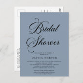 Minimale Moderne Uitnodiging van de Bridal van het (Voorkant / Achterkant)