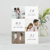 Minimale moderne uitnodiging voor fotobruiloft (Staand voorkant)