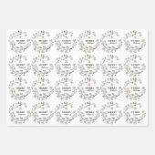 Minimale moderne, unieke, elegante feestdag inpakpapier vel (Voorkant 3)