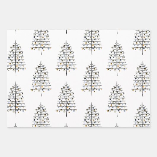 Minimale moderne, unieke, elegante feestdag inpakpapier vel (Voorkant 2)