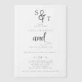 Minimale moderne vellum uitnodiging (Voorkant)