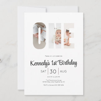 Minimale moderne verjaardagsfeest foto's voor de e kaart