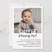 Minimale moderne verjaardagsfoto voor kinderen kaart (Voorkant)