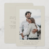 Minimale moderne Verloving koninklijke fotokaart (Voorkant / Achterkant)