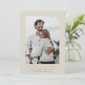 Minimale moderne Verloving koninklijke fotokaart (Staand voorkant)