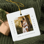 Minimale moderne Verloving voor foto's & grove fot Keramisch Ornament