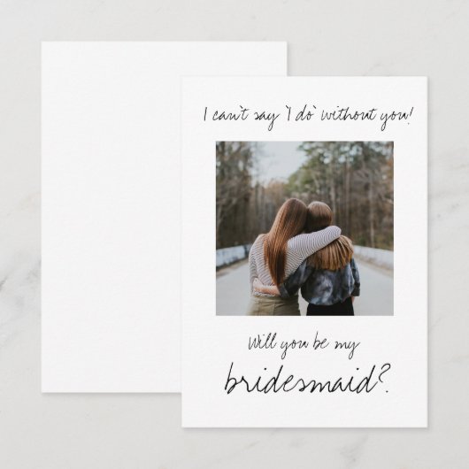 Minimale moderne versie is mijn bruidsmeisje voors (Voorkant / Achterkant)