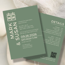 Minimale moderne Vietnamese/Engelse trouw GROEN
