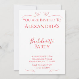 Minimale moderne vrijgezellenfeest kaart