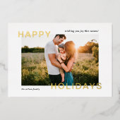 Minimale moderne vrolijke feestdagen foto (Voorkant)