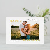 Minimale moderne vrolijke feestdagen foto (Staand Voorkant)