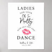 Minimale moderne Vrouwen BADKAMER bruiloft teken Poster (Voorkant)