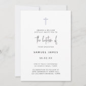 Minimale Moderne Watercolor Handgeschreven Blauwe  Kaart (Voorkant)