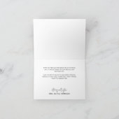 Minimale moderne waterverf blauwe bruidsdouche bedankkaart (Binnen)