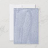 Minimale moderne Waterverf handgeschreven blauw ba RSVP Kaartje (Achterkant)