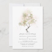 Minimale moderne Waterverf van groene bomen Kaart (Voorkant)