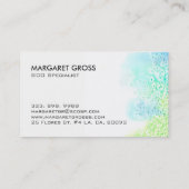 Minimale moderne Waterverven Ombre Visitekaartje (Achterkant)