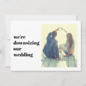 Minimale moderne we zijn onze trouwfoto aan het ve aankondiging (Voorkant)