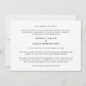 Minimale moderne we zijn onze trouwfoto aan het ve aankondiging (Achterkant)