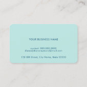 Minimale moderne Wereldkaart op zeer bleke blauw Visitekaartje (Achterkant)