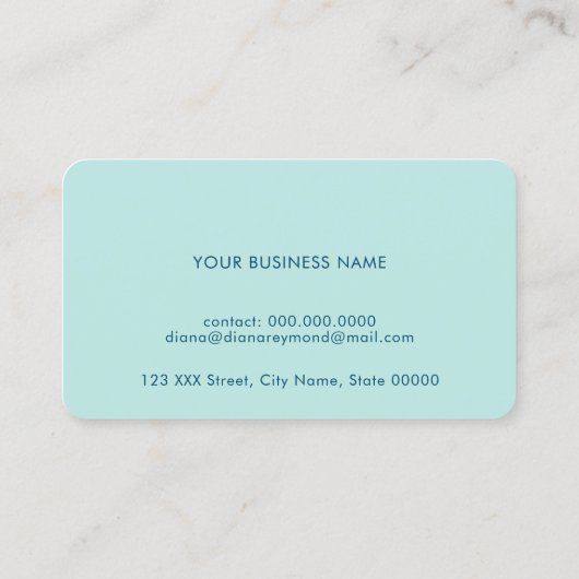 Minimale moderne Wereldkaart op zeer bleke blauw Visitekaartje (Achterkant)