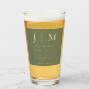 Minimale Moderne Wijze en Gouden Eenvoudige Huweli Glas