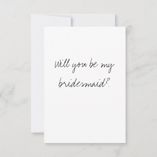 Minimale moderne Will jij bent mijn bruidsmeisje (Achterkant)