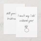 Minimale moderne Will jij bent mijn bruidsmeisje (Voorkant / Achterkant)