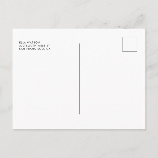 Minimale moderne Will jij bent mijn bruidsmeisje Briefkaart (Achterkant)