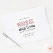 Minimale moderne witte badbom rond label (Envelop)