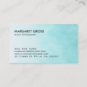 Minimale moderne witte en blauwe Waterverven Ombre Visitekaartje (Achterkant)