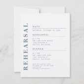 Minimale moderne witte repetitie diner elegant kaart (Voorkant)