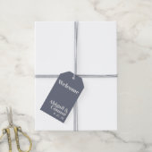 Minimale moderne zachte, blauwe lavendel Typografi Cadeaulabel (Met Touw)