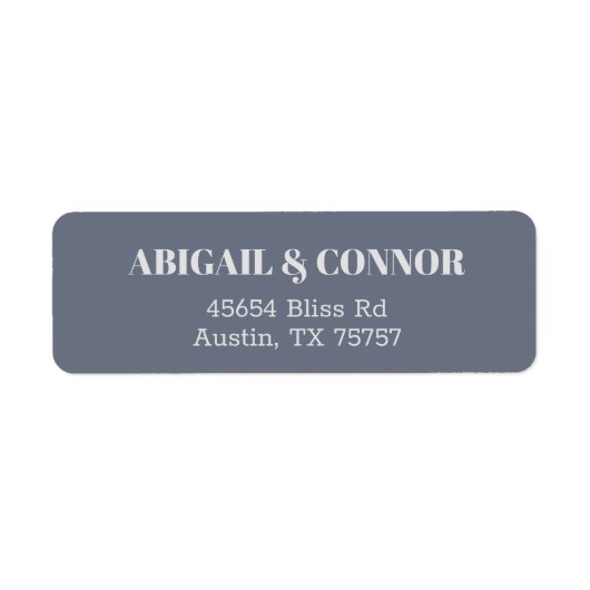 Minimale moderne zachte, blauwe lavendel Typografi Etiket (Voorkant)