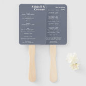 Minimale moderne zachte, blauwe lavendel Typografi Handwaaier (Voorkant en achterkant)