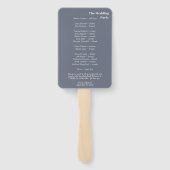 Minimale moderne zachte, blauwe lavendel Typografi Handwaaier (Achterkant)