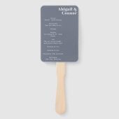 Minimale moderne zachte, blauwe lavendel Typografi Handwaaier (Voorkant)