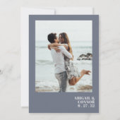 Minimale moderne zachte, blauwe lavendel Typografi Kaart (Achterkant)