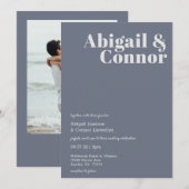 Minimale moderne zachte, blauwe lavendel Typografi Kaart (Voorkant / Achterkant)