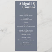 Minimale moderne zachte, blauwe lavendel Typografi Programmakaart (Voorkant)