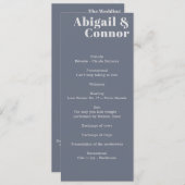 Minimale moderne zachte, blauwe lavendel Typografi Programmakaart (Voorkant / Achterkant)