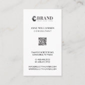 Minimale moderne zakelijke foto aangepaste Logo QR Visitekaartje (Achterkant)