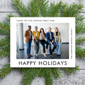 Minimale Moderne Zakelijke Foto Zakelijke Kerstmis Feestdagenkaart