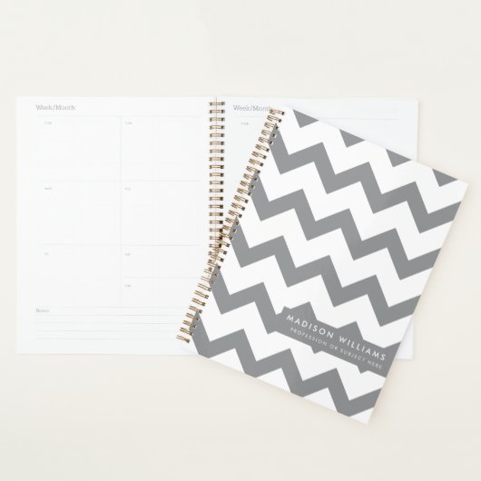 Minimale moderne zigzagplanner planner (Display)