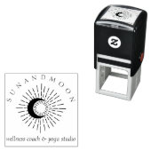 Minimale Moderne Zon Maan Zelfinktende Stempel (In situ)