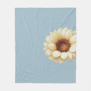 Minimale Moderne Zonnebloem Stof Blauw Dekbed Fleece Deken