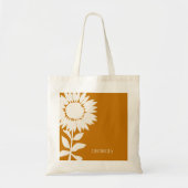 Minimale moderne zonnebloempnaam tote bag (Voorkant)