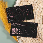 Minimale moderne zwart & rosegold vrouwelijk visitekaartje