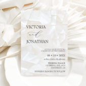 Minimale moderne zwart-wit bruiloft kaart